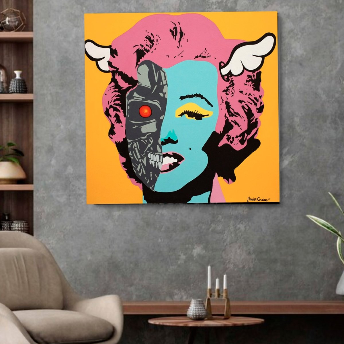 Cuadro original Monroe-Bot